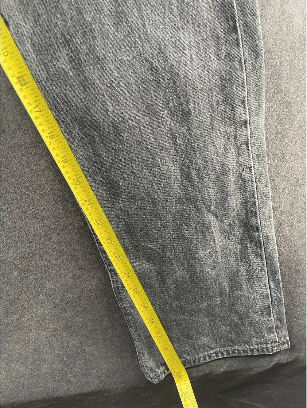 Levi’s 501 Men’s 34x34 Black Gray Jeans Straight Leg Vintage Classic